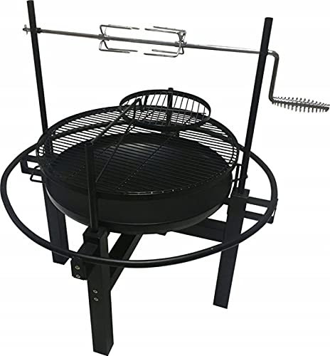 Barbecue con struttura per barbecue, spiedo multifunzione 5 in 1