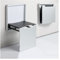 PPGE Home Wand Klapphocker, Duschhocker Klappbar, Duschsitz Klappbar Wandmontage, Bad Klappbank für Senioren, Unsichtbarer Schuhwechselhocker an Der Wand, Belastbar bis 120 kg, (Color:Silber)