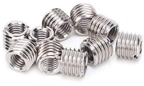 Insert fileté autotaraudeur, 10 pièces 10 mm manchons de réparation de filetage écrous réducteurs pour ensemble de réparation de filetage