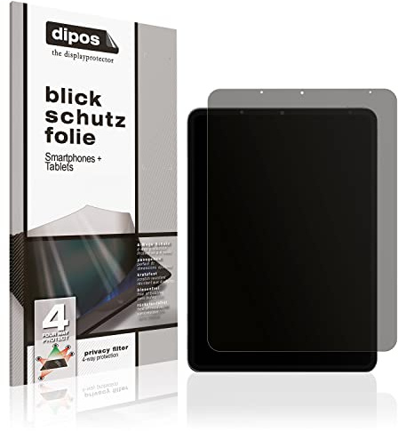 dipos Blickschutzfolie für Apple iPad Air (2022) | Displayschutz matt mit 4-Wege Sichtschutz-Effekt, Privacy Filter, passt perfekt, kratzfest, blasenfrei, selbstklebend
