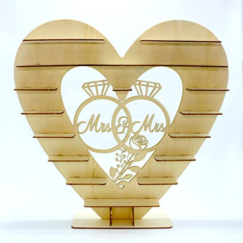 Skybook Rocher Ferrero Herz Display Ständer Mittelstück Perfekt für Parties, Hochzeiten & Candy Bar, Hölzerner Schokoladen-Ausstellungsstand, Hochzeitsfest Dekoration - 1pcs (Diamant-Ring)