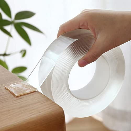 Clear Nano Gel Tape Strong Double Sided Hard As Nails Adhesive Hanging Tape 1M x 3CM