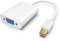 CSL - Full HD Mini DisplayPort auf VGA Adapter mit Audioübertragung - 3,5mm Stereo Klinkenbuchse + microUSB-Buchse – kompatibel mit MacBook/Pro/Air/iMac/Mini - Monitor Beamer - Weiß