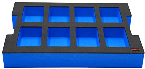 APTEX Schaumeinlage passend für 8x Bosch Akkus GBA 18V (kein ProCore) für L-Boxx 102 G4, 136 G4, LB4