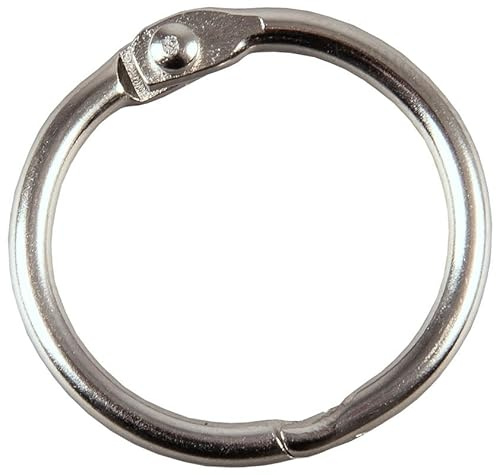 Metall-Klappringe mit aufklappbarem Schnellverschluss, Durchmesser 19 mm, Verpackungseinheit: 1 P/10