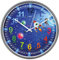 Kiddus Kinder Wanduhr, Jungen und Mädchen, Analoger Lernuhr mit Zeitlernübungen, Kinderwanduhr Ohne Ticken, Kinderzimmer Lautlose, Schule, Uhrzeiger Deutsch
