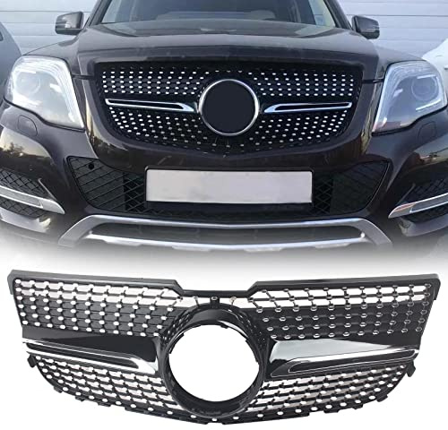 FINMOKAL Diamantschwarzer Kühlergrill für Mercedes Benz GLK X204 GLK250 GLK350 2013-2015