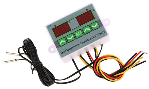 Digital Dual Temperature Controller Two Relay Outputs Thermostat 12V 24V Dc 220V Thermistor Sensors Temperature Probe