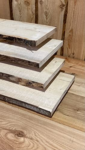 SCHWARTENBRETT FICHTE BRETT BOHLE UNBESÄUMT RUSTIKAL DEKO ZAUN RETRO 60cm Länge (1)