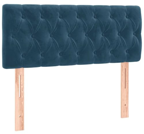 vidaXL Kopfteil Polsterkopfteil Betthaupt Bettkopfteil für Bett Bettgestell Bettrahmen Schlafzimmer Bettzubehör Dunkelblau 100x7x78/88cm Samt