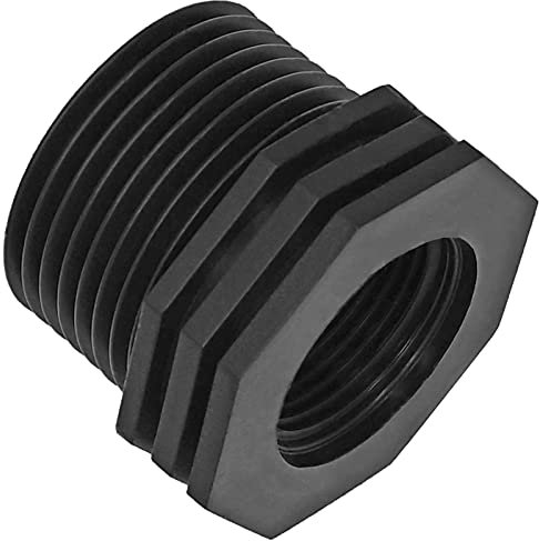 MegaHaustechnik Reduzierstück mit 1 1/2 Rohr Zoll Aussengewinde AG reduzierend auf 3/4 Rohr Zoll Innengewinde IG - Gewinde Fitting Verschraubung aus Kunststoff PP PE PVC