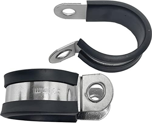 Lumonic 10x 30mm Rohrschellen mit Gummieinlage Edelstahl V2A I Kabelschellen zum Schrauben I Schlauchschelle 30mm, Rohrschellen, Befestigungsschelle 3