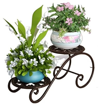 Pflanzenständer Blumenständer Blumenregal Blumenständer Aus Schmiedeeisen, Moderner Blumenständer, Wohnzimmer, Schlafzimmer, Balkon, Dekoration Pflanzenregal Blumenbank ( Blue : R , Size : 45*22*20cm