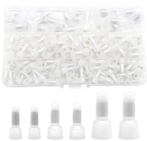 Hocansen 250 Pieces Closed End Crimp Connector Nylon Crimp Cap Wire End Caps Wire Connector (NM)