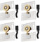 EMSea Lot de 4 roulettes de porte coulissante en acier inoxydable pour armoires, armoires, fenêtres, quincaillerie de meubles
