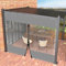 AMXFS Lona Transparente con Ojales, Impermeable, 0,55 mm, de PVC 530 g/m², Resistente a la Intemperie Cortinas al Aire Libre,para cenador,Muebles de balcón, 2 x 2 m
