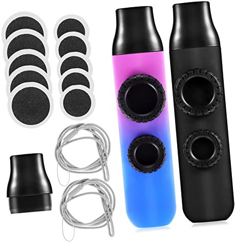 ibasenice 2 Satz Kazoos Professionelle Musikinstrumente Für Kinder Tragbare Kazoos Mit Ersatzmembran Für Partys Und Musikliebhaber