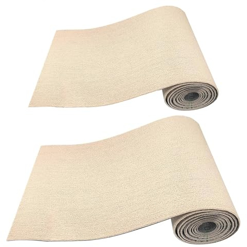 MIAOGE®[200cmx40cm] Selbstklebend Kratzteppich Katze Wand,Kratzmatte Katze,Kratzbretter Wand,Kratzbrett Katzen(Beige, 2 Stück)
