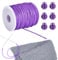 NBEADS 55 Yards Gummischnur, 2mm Hohle Gummischlauch Strickschnur Stitch Keeper mit Cord Locks zum Halten von Stichen Armband Halskette Sicken und Schmuckherstellung, Mauve