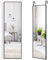 COSTWAY Over the Door Mirror, 120x37cm Full Length Hanging Mirrors with Adjustable Hooks and Aluminum Alloy Frame, Wall Mounted Dressing Mirror for Bathroom, Bedroom and Wardrobe (Black)