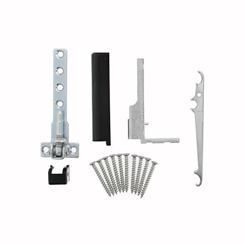 Siegenia Aubi Ecklager Reparatursatz für Kunststofffenster | Ecklager und Flügellager mit Abdeckkappen braun, Schrauben und Ecklagerschlüssel