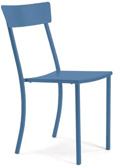 Mondo Viro Stapelstuhl aus lackiertem Metall Mogan 47 x 52 85 cm (Hellblau, 8)