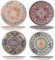 LIBRNTY Assiette colorée ceramique,saladier,21 cm Coloré Assiette Boheme Assiette à dessert,4 Ronde Assiette,Assiettes Plates Porcelaine Multicolore - Grande Plate Ceramique de Table (Couleur B001)