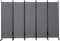 Mingone Raumteiler Trennwand Paravent 5-TLG. Sichtschutz Faltbar mit Metallrahmen Polyester-Mischgewebe für Wohnzimmer, Schlafzimmer, Küche, Büro, Balkon, Garten, Anthrazit, 250x176cm