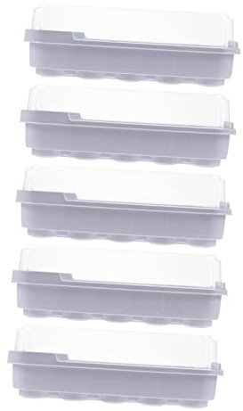 POPETPOP 5st Sämlingsbox Gärtnerei Topf Anzuchtschalen Für Microgreens Sprießen Miniaturpflanzen Weizengrassprossen Topfschalen Pflanzen-startertabletts Gemüsefach Pflanzschale Plastik Eben
