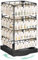 EsLuker.ly Présentoir rotatif pour boucles d'oreilles - Grande capacité - 64 crochets - Base en bois - Pour les ventes de cartes de boucles d'oreilles - Améliore la visibilité au détail