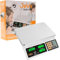 JEVX Báscula Digital Comercial 50kg, Balanza para Comercio Industrial Profesional, con Cable, Batería y Pilas, Alta Precisión de 2gr, Pesos Digitales Comerciales
