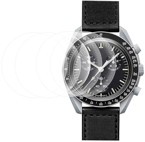 Hugwait Pellicola salvaschermo in 6 pezzi compatibile con Omega × Swatch MoonSwatch, pellicola protettiva HD Clear Watch, pellicola protettiva in TPU compatibile con Omega Swatch Bioceramic MoonSwatch