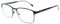 Moderne Lesebrille BEN aus hochwertigem Metall mit Federscharnier in Schwarz + 2,00 dpt