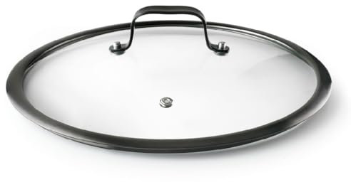 Lacor - 47628- Tapa Origin, Vidrio Templado, Acero Inoxidable, Asa Ergonómica, Compatible con Sartenes y Cacerolas, Con Válvula, Aro Protector con Recubrimiento PVD, Apta para Lavavajillas, Ø28cm
