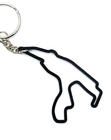 Pendentif Trace F1 Formule 1 Fil Traction Cadeau pour F1 Fan Porte-clés Formule 1 SC Noir Uniwersal