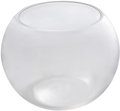 BUGUUYO Terrarium Glass Aquarium Round Fish Tank Large Fish Bowl Home Hotel Decor