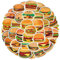 Der Hamburger Aufkleber 50 Stücke Niedlich Deko für Auto Laptop Skateboard Fahrrad Moped Motorrad Fahrrad Computer,Geeignet für Erwachsene Kinder Hamburg Sticker Set