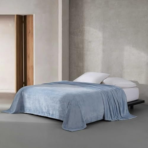 Calvin Klen - King Blanket Soft Plush Bedding Medium Weight Bed Blanket (Core Plush Blue, King)