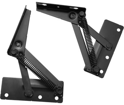 90 Degree Folding Corner Bench Hinge, Cabinet Folding Bracket Spring Hinges Collapsible Shelf Bracket for Bench Table, Shelf Hinge for Toy Box Chest Sofa Bed