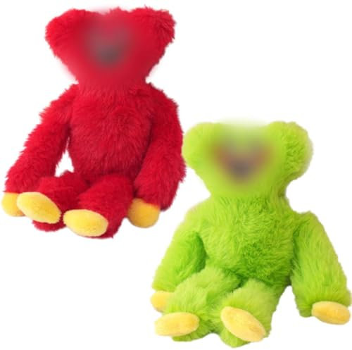PEXIVOZ 2 Stück Wugy Plüschtier Monster Spielzeug,Hacki Backi Plush,Hagi Wagi Horrorspiel Kuscheltier Plush für Kinder und Erwachsene - Rot und Grün