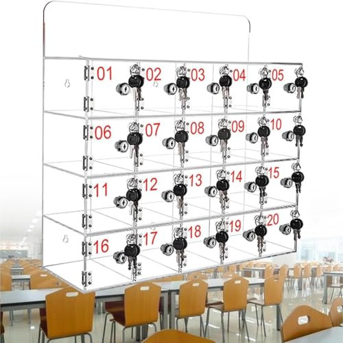 ASumPio Secure Wall Mounted Cell Phone Locker Box with 20 Slots Key Locks for Classroom & Office Storage,20slots-One Size