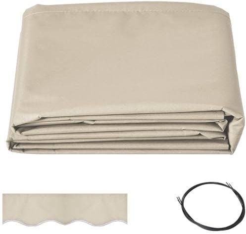 Outsunny - Lona de repuesto para toldos (280 g/m², antirrayos UV, de alta densidad, 280 g/m²). 2,82 x 2,4 l (avanzada) m crema