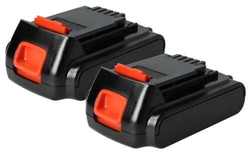 vhbw 2x Battery compatible with Black & Decker BDCSP18N, BL186K, EPL, BL188K, BDCROS18, EGBHP, EGBL Power Tools (2000 mAh, Li-Ion, 18 V)