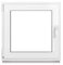 Framex Ventana Para Sótano de Plástico, Color Blanco, Ancho x Alto: 75 x 75 cm (750 x 750 mm), Triple Acristalamiento (32 mm), Giratorio Inclinación DIN a La Derecha