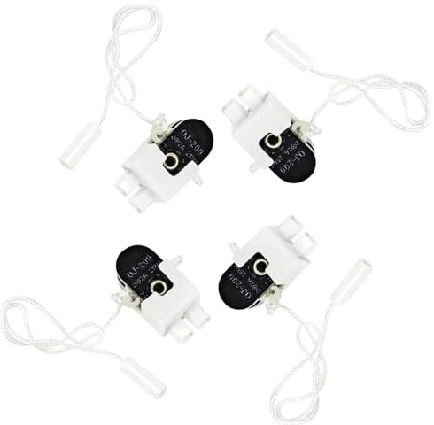 Lot de 4 interrupteurs électriques de petite taille portable - Installation facile pour lampes de table - Applique murale - Interrupteur à câble à tirer pratique
