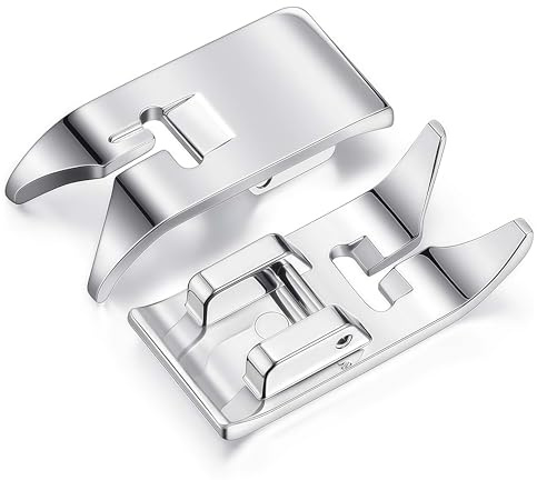 Universal General Purpose Sewing Machine Walking Presser Foot Set 2 PCS | Sturdy steel craftsmanship; smooth even fabric feed; broad compatibility with domestic electric quilting appliances