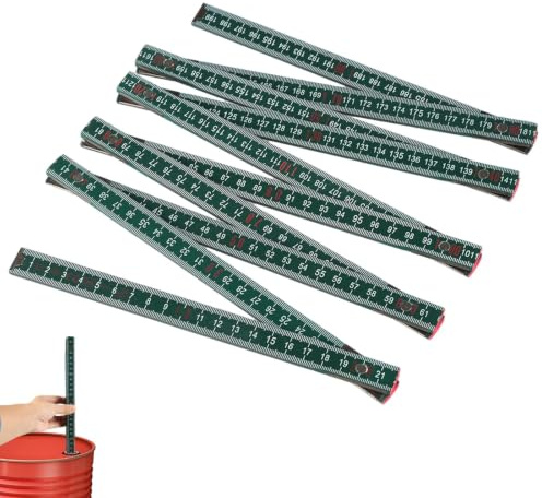 Folding Oil Tank Level Gauge Portable 10-Fold Oil Tank Measuring Stick Ruler Wooden Heating Fuel Tanks Dipstick Oils Tanks Levels Monitor for Checking Accurate Fuel Level, 78(2m)