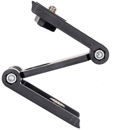 WATIIFUFU Schwarze Faltbare Kamera Z-schwenkhalterung aus Kunststoff mit Pan-tilt-Funktion für Handy und Action-Kamera für Desktop-stativ und Schienensystem