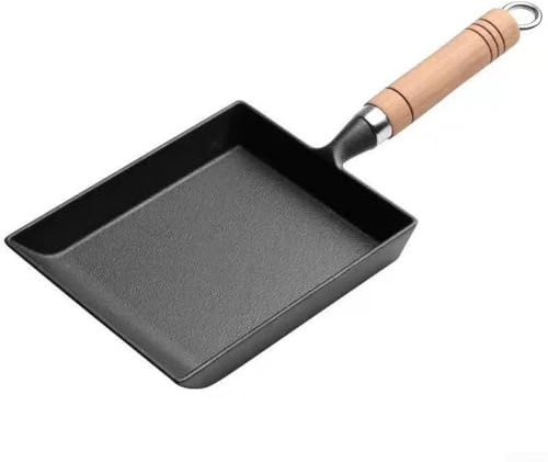 Japanese Cast Iron Frying Pan Tamagoyaki For Egg Omelette Non Pan with Sloped Design Suitable for Pancakes and Sandwiches