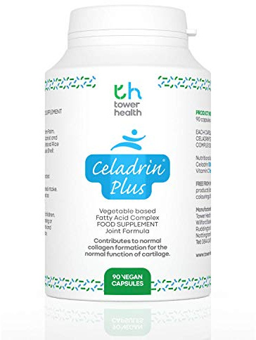 Celadrin Capsules 1500mg - Celadrin Plus for Muscle and Joint Pain | Prevents Further Tissue & Joint Damage | Potent Anti Inflammatory Supplement | 90 Vegan Friendly Capsules